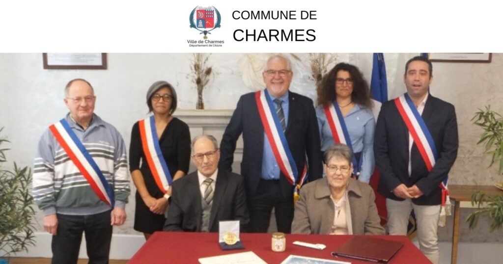 Noces de diamant -fb- Commune Charmes Aisne