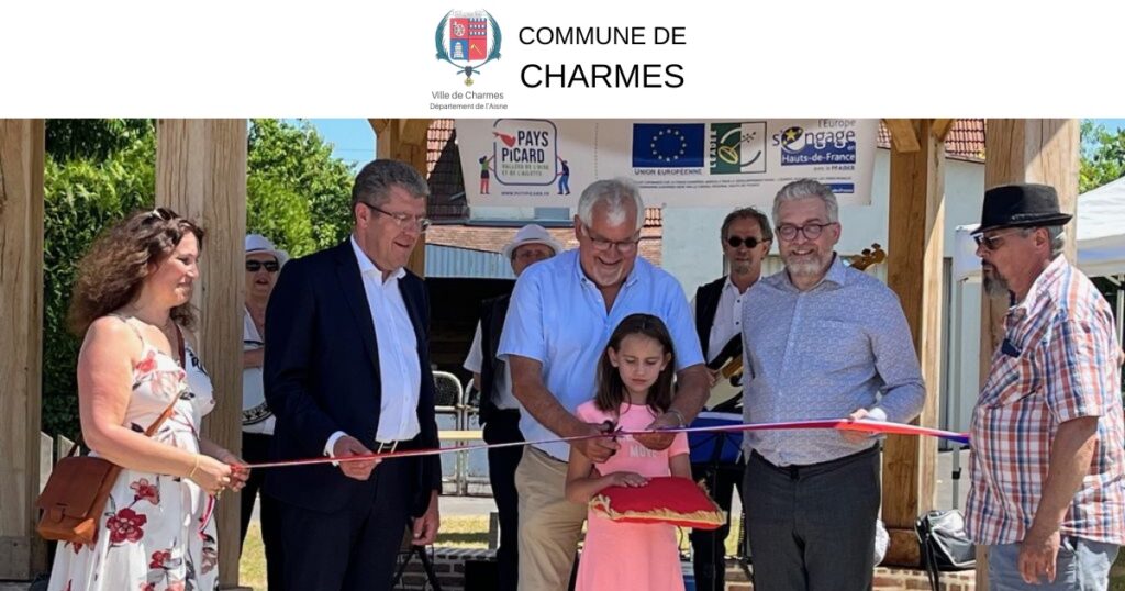 Inauguration du nouveau kiosque de la Cité MAGUIN et des totems historiques -FB- Commune de Charmes Aisne