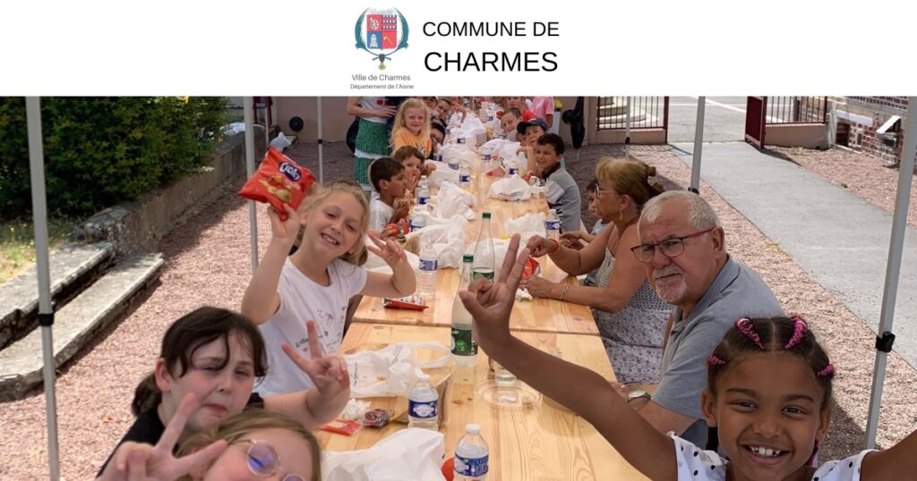 Pique-nique à la cantine -fb- Commune Charmes Aisne