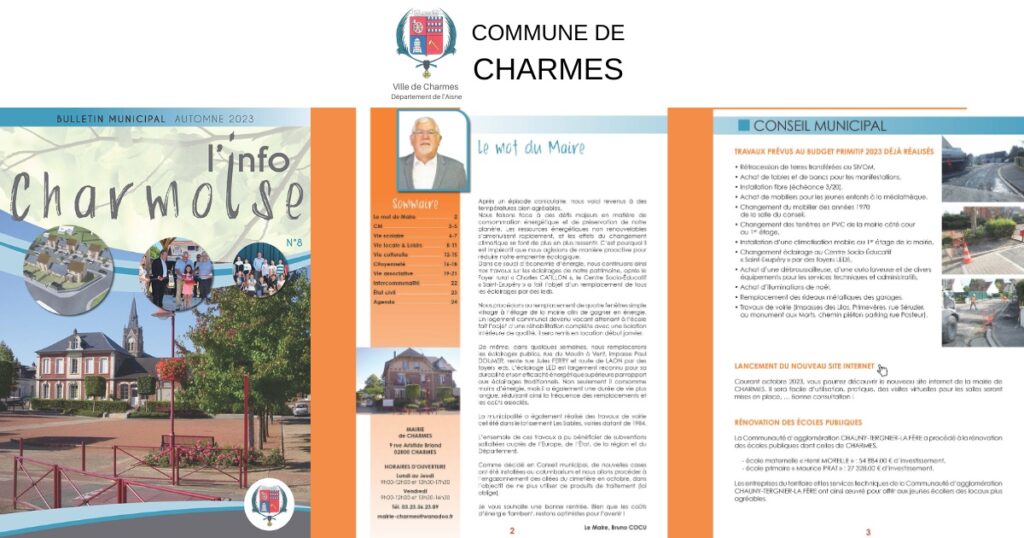 L'info Charmoise N°8 -FB- Commune de Charmes Aisne