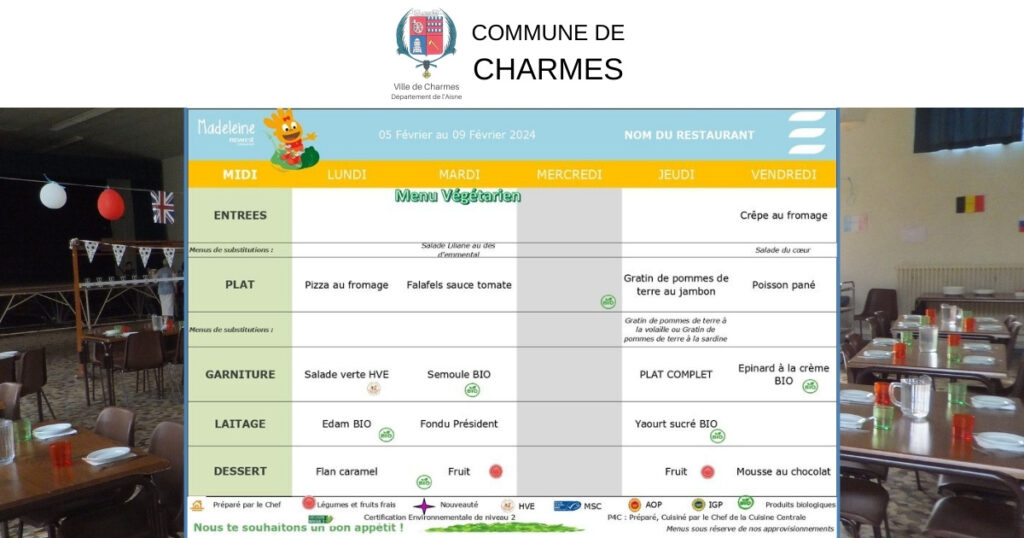 Menus du 08-01 au 23-02-2024 - Commune Charmes Aisne