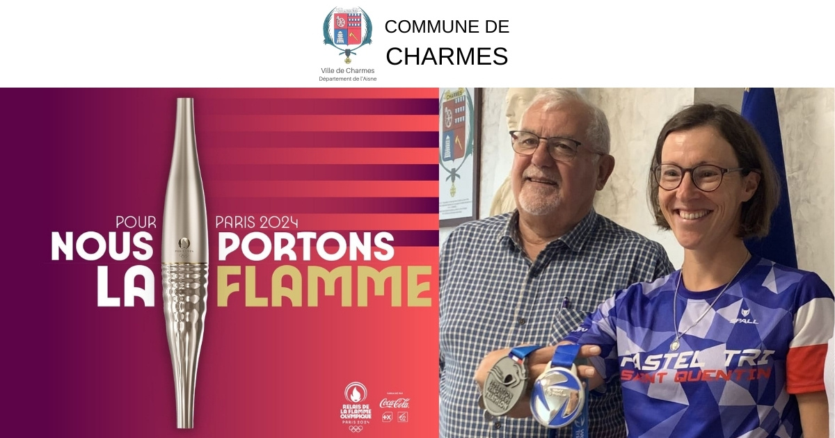 Une athlète Charmoise portera la flamme olympique -FB- Commune Charmes Aisne