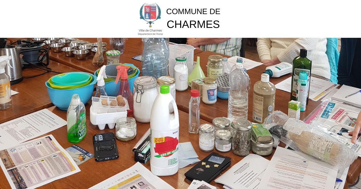 Atelier produits menagers -Commune Charmes Aisne