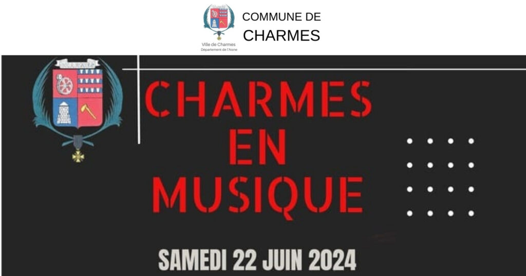 Affiche fête de la musique 2024 -FB- commune de Charmes Aisne