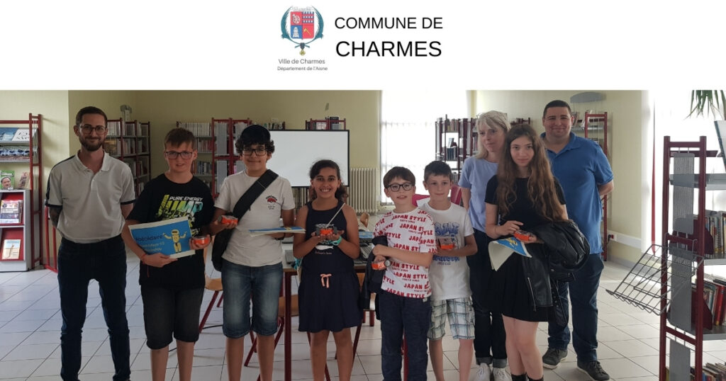 Atelier robotique à la bibliothèque -fb- Commune Charmes Aisne
