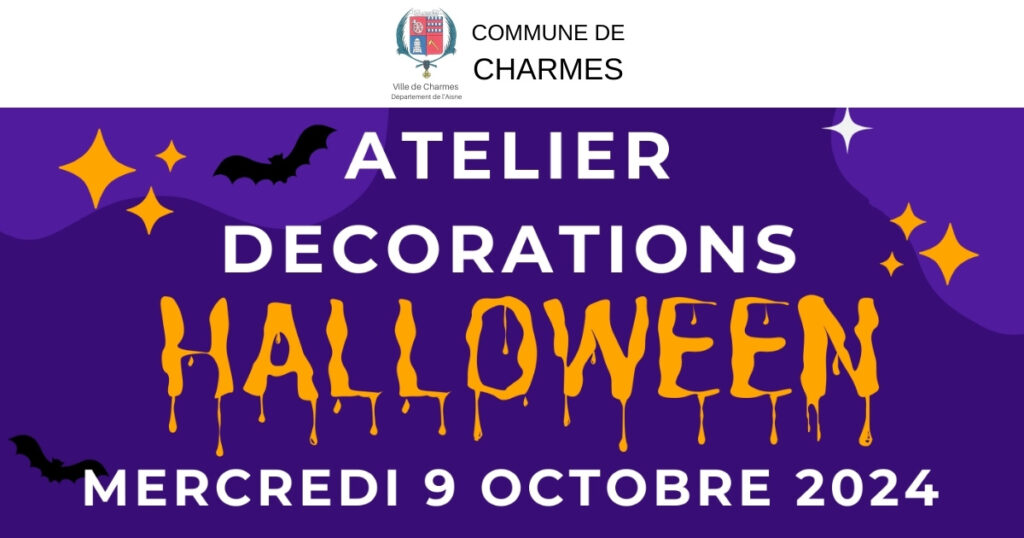 Atelier décoration Halloween - Commune Charmes Aisne