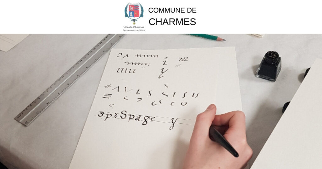 Atelier calligraphie - Commune Charmes Aisne