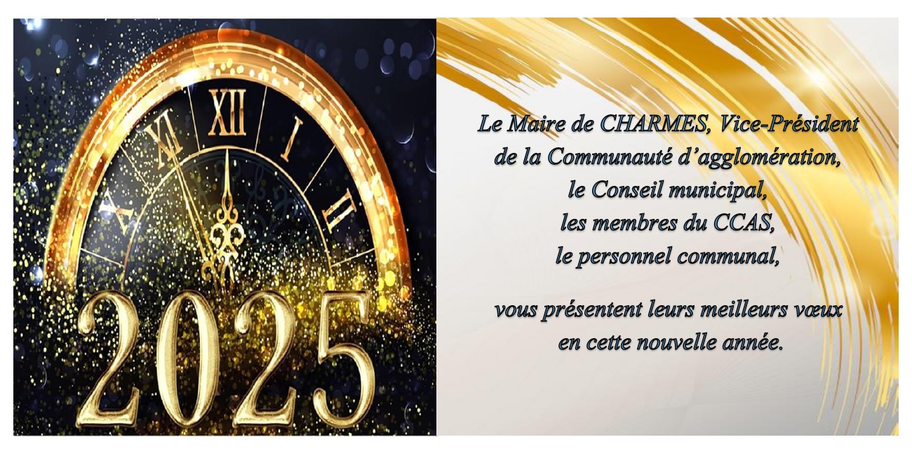 CARTES DE VOEUX 2025 - Commune de Charmes Aisne