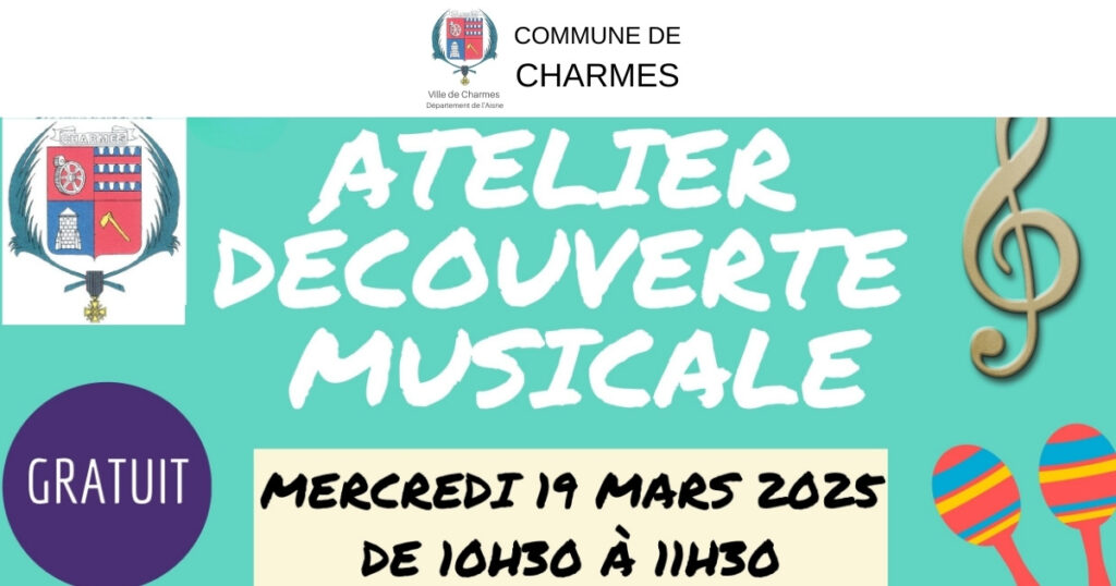 Atelier découverte musicale 19-03-25 - Commune Charmes Aisne