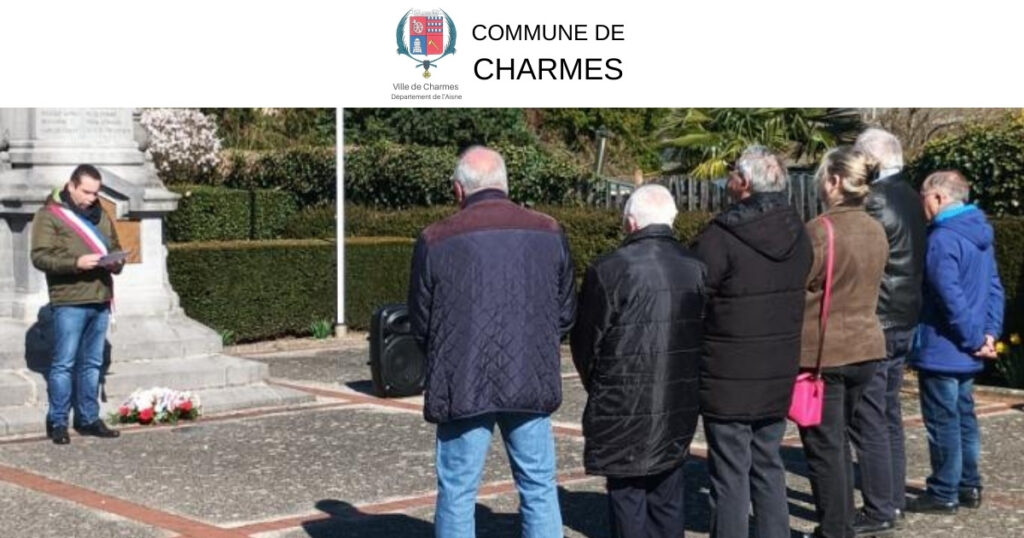 Dépôt de gerbe en hommage aux victimes de la guerre d’Algérie - Commune Charmes Aisne