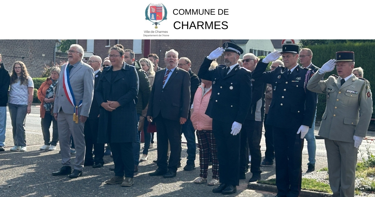 Cérémonie du 8 mai 1945 - Commune Charmes Aisne