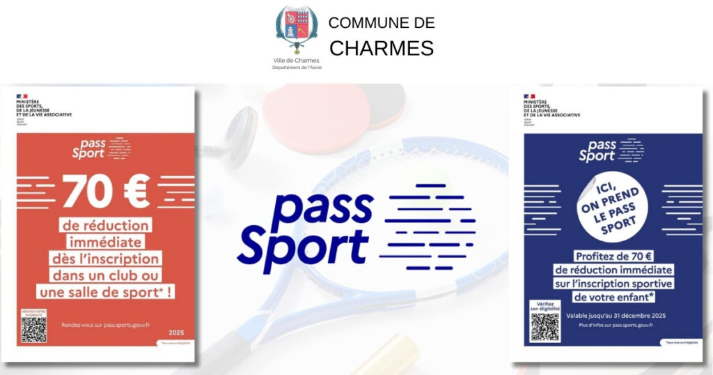 Pass’Sport 2025 une aide pour favoriser la pratique sportive -Une- Commune Charmes Aisne