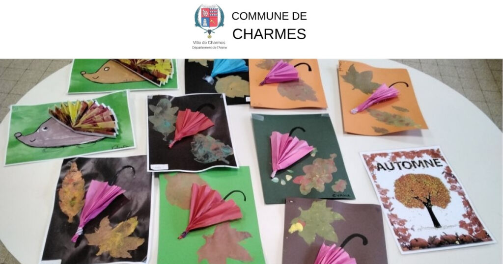 Créations d’automne au périscolaire -Une- Commune Charmes Aisne