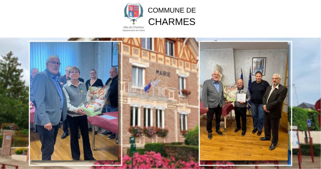 Remise de médailles d’honneur à Charmes - Octobre 2025 -Une- Commune Charmes Aisne