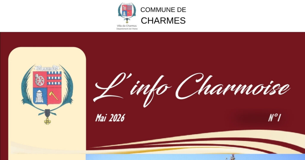 L'info Charmoise 01 - Mai 2026 -Une- Commune Charmes Aisne