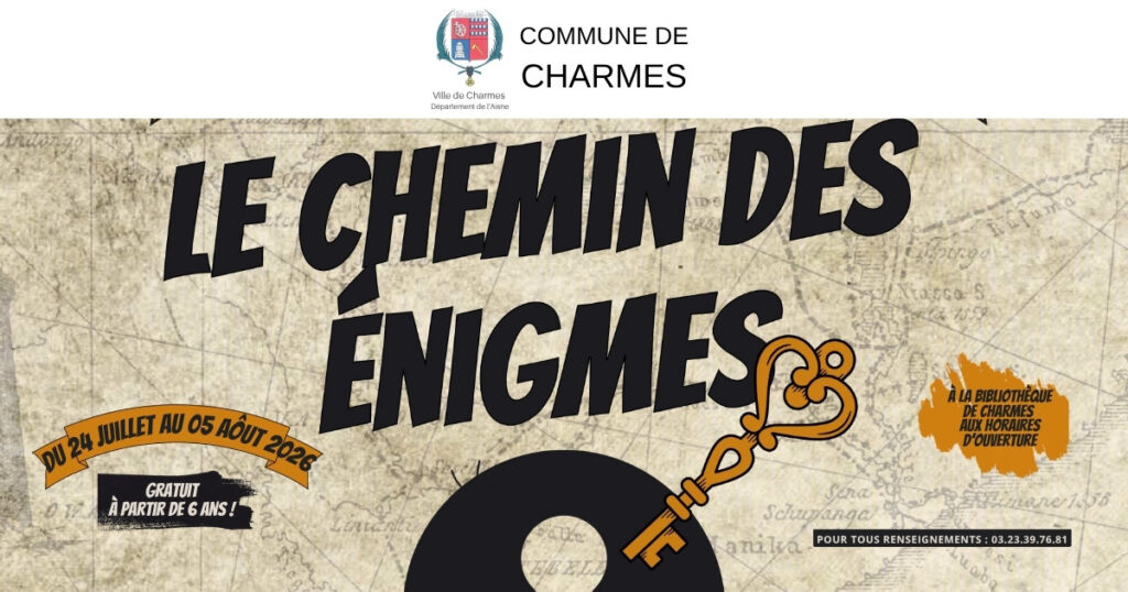 Le Chemin des énigmes -Une- Commune Charmes Aisne