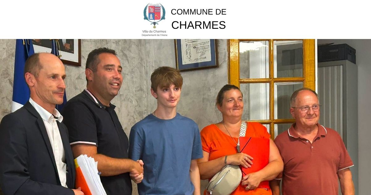 Noah nouvel apprenti de la commune -Une- Commune Charmes Aisne