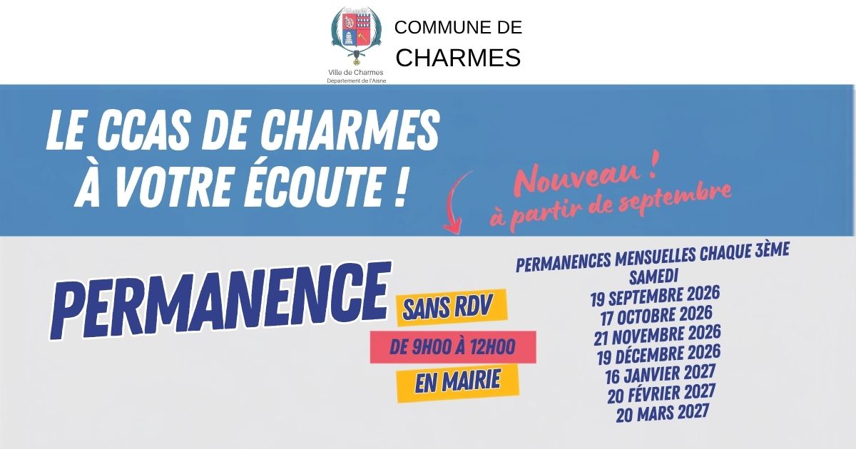 Le CCAS à votre écoute -Une- Commune Charmes Aisne