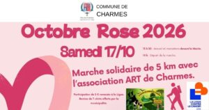 Octobre Rose à Charmes - Marche solidaire le 17 octobre 2026 -Une- Commune Charmes Aisne