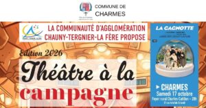 Théâtre à la campagne - rendez-vous à charmes -Une- Commune Charmes Aisne