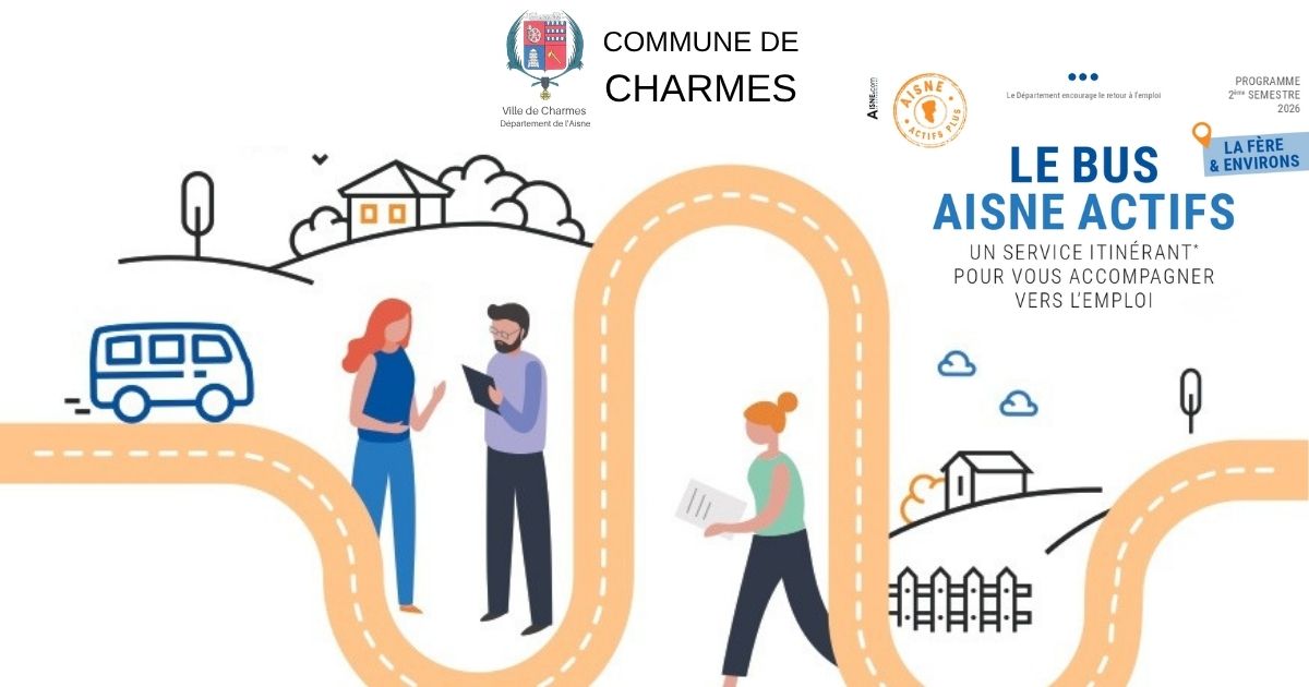 Bus Aisne Actifs à Charmes - 5 novembre 2026 -Une- Commune Charmes Aisne