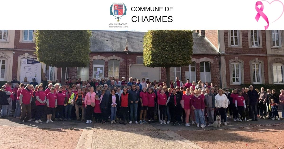 Octobre Rose à Charmes plus de 220 marcheurs mobilisés -Une- Commune Charmes Aisne